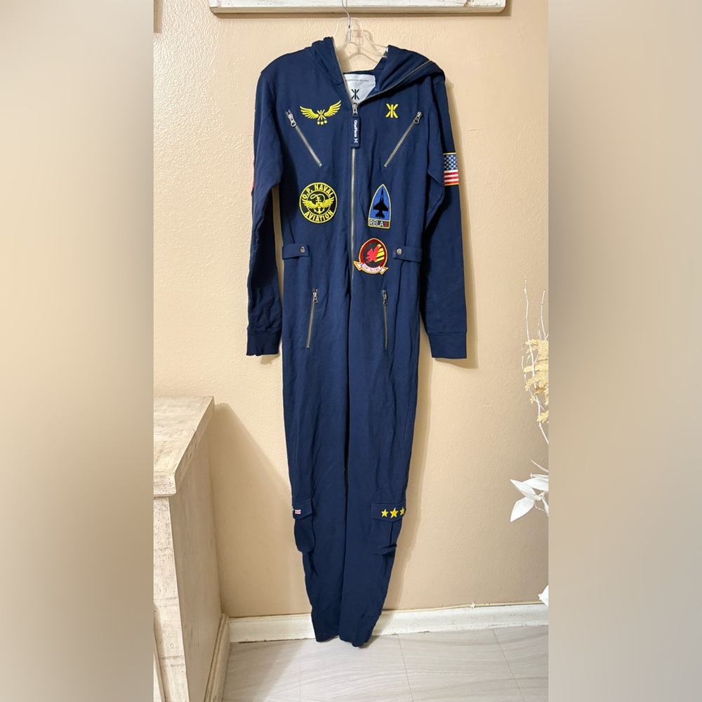 Onepiece aviator Jumpsuit with Emblems